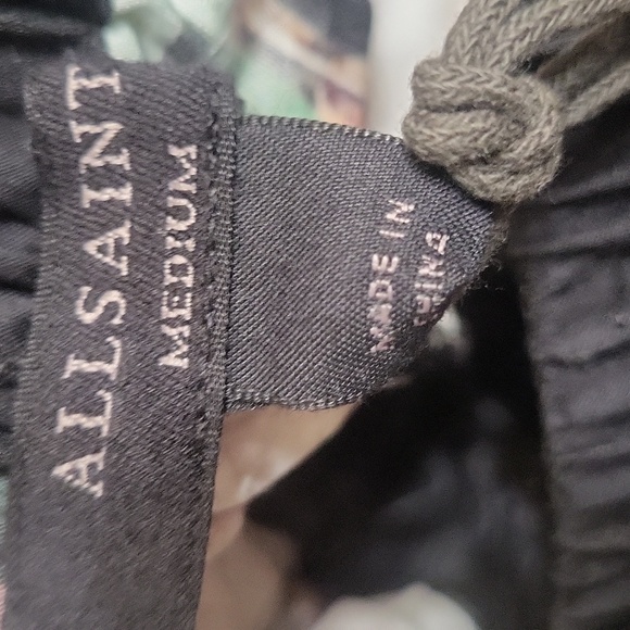 All Saints Black Floral Tyler Alessandra Trousers NWT size M - Picture 6 of 7